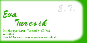 eva turcsik business card